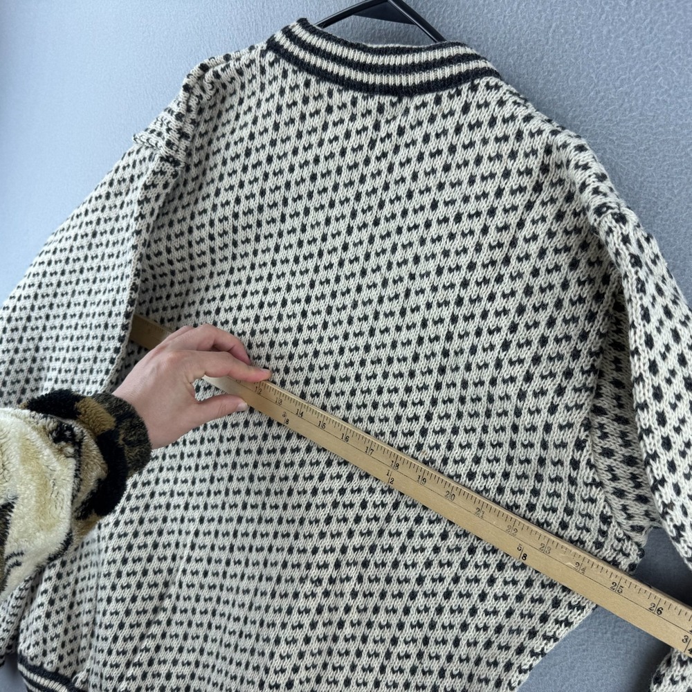 Vintage LL Bean Sweater Mens XLT Birdseye Wool Rayon Crewneck Fisherman Norway - Picture 8 of 12